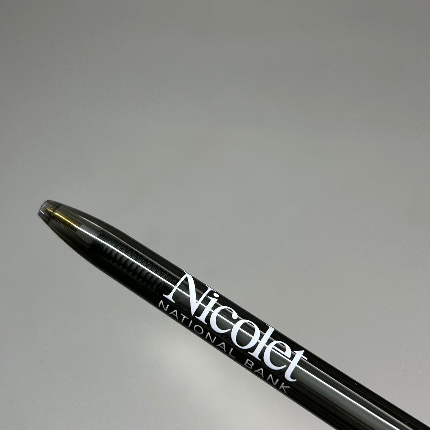 ZA@ NICOLET NATIONAL BANK (100 PACK) Ball Point Pen  5.5" Grey