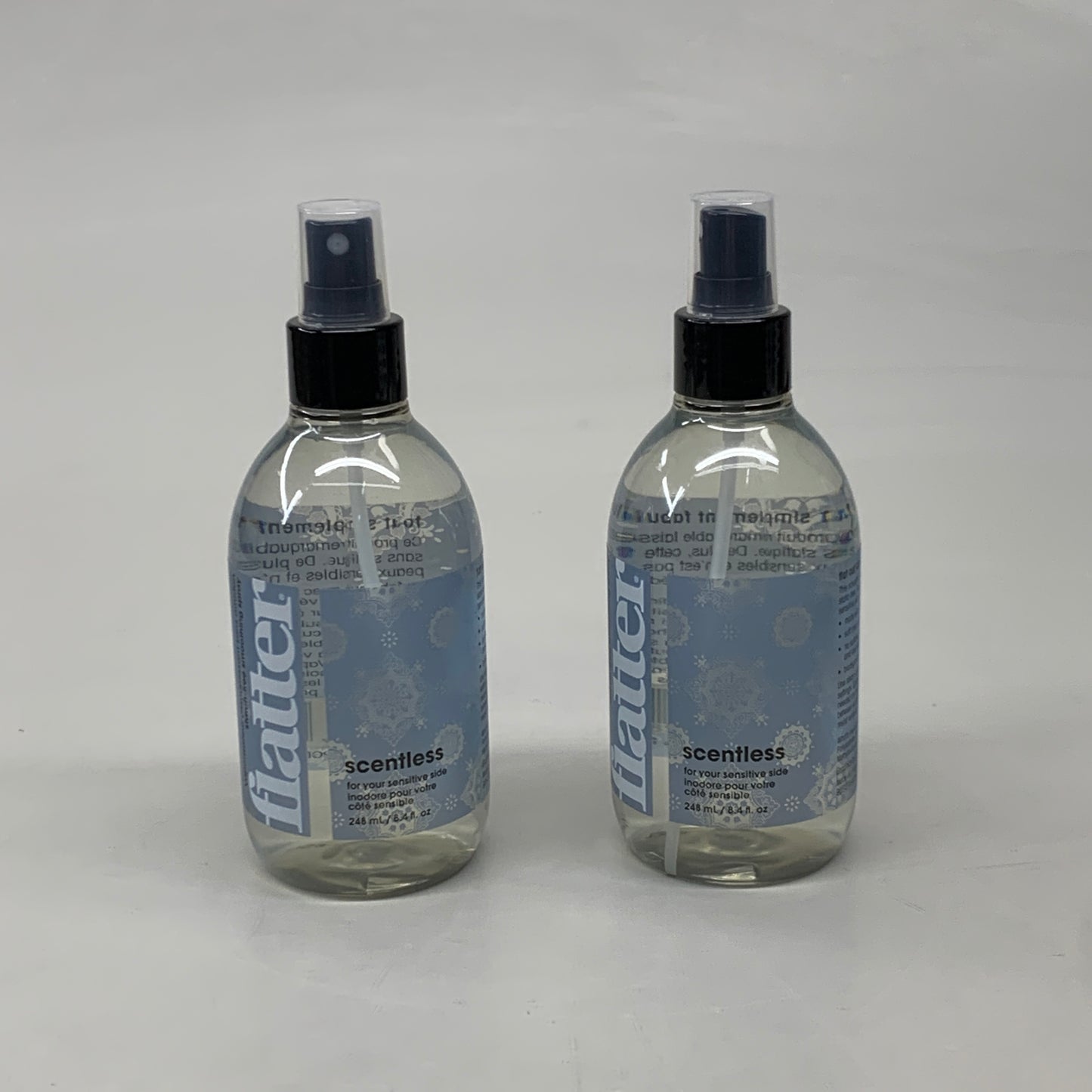 FLATTER (2 PACK) Scentless Smoothing Fabric Spray 8.4 fl oz R-F08S