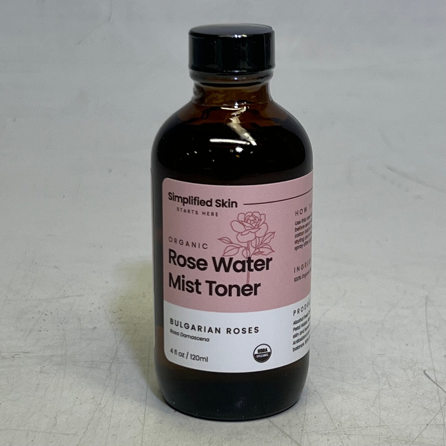 SIMPLIFIED SKIN Rose Water Mist Toner 4 fl oz BB 08/27
