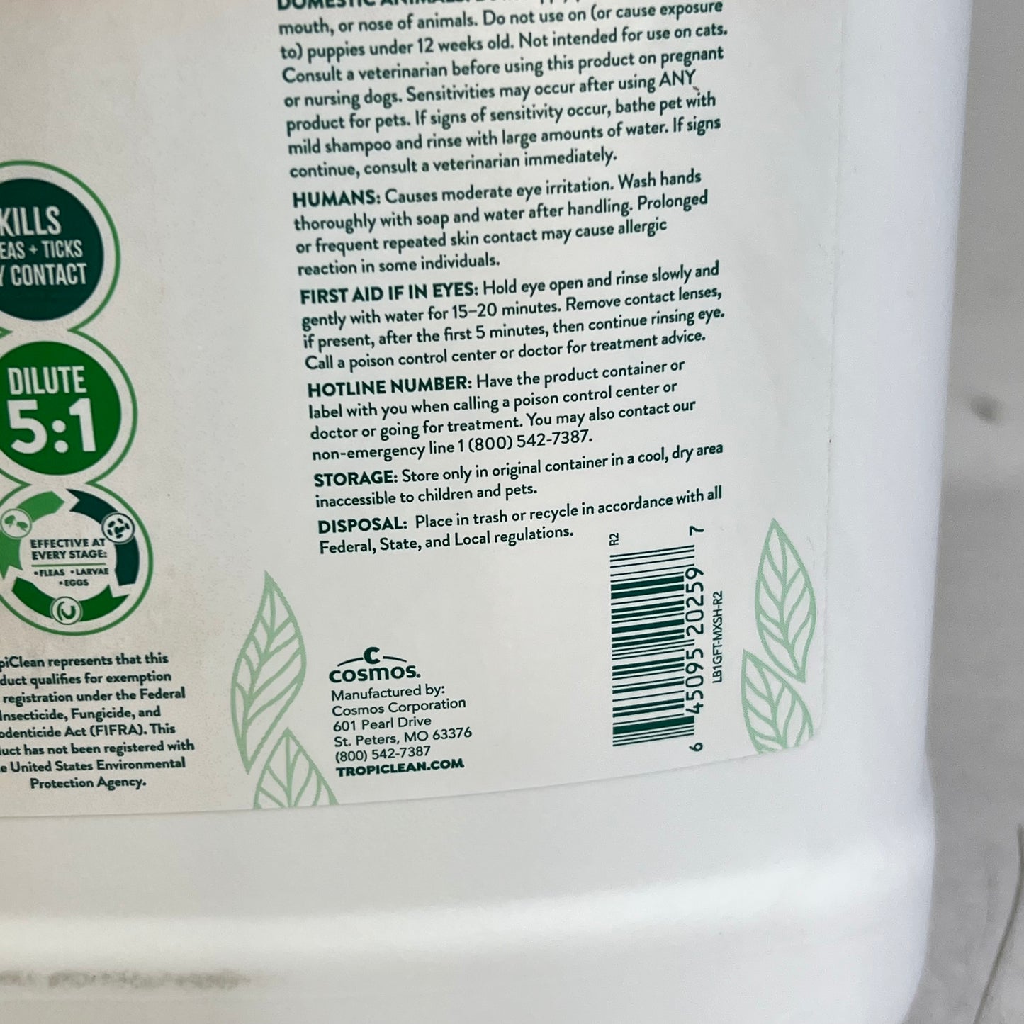 TROPICLEAN Natural Max Strength Soothing Shampoo For Dogs 1 Gal