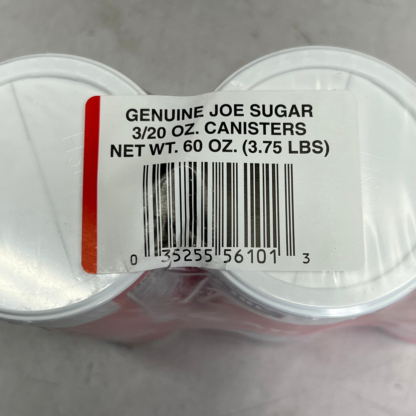 ZA@ GENUINE JOE (3 PACK) Pure Cane Sugar with Reclosable Lid 20 oz 56100