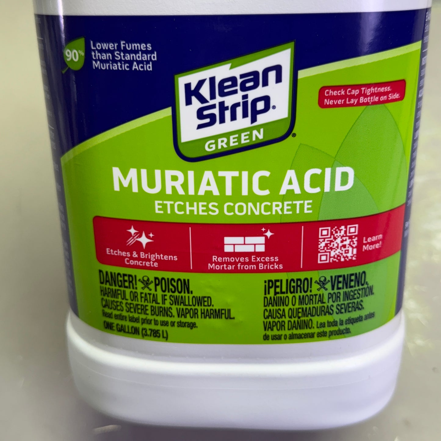 Z@ KLEAN STRIP Muriatic Acid *Etches Concrete* 1 Gallon GKGM75006