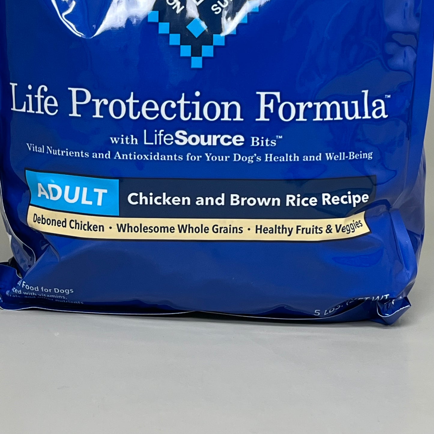 BLUE BUFFALO (3 PACK!) Chicken and Brown Rice Recipe Adult Dog Food 5lbs BB: 07/13/2025