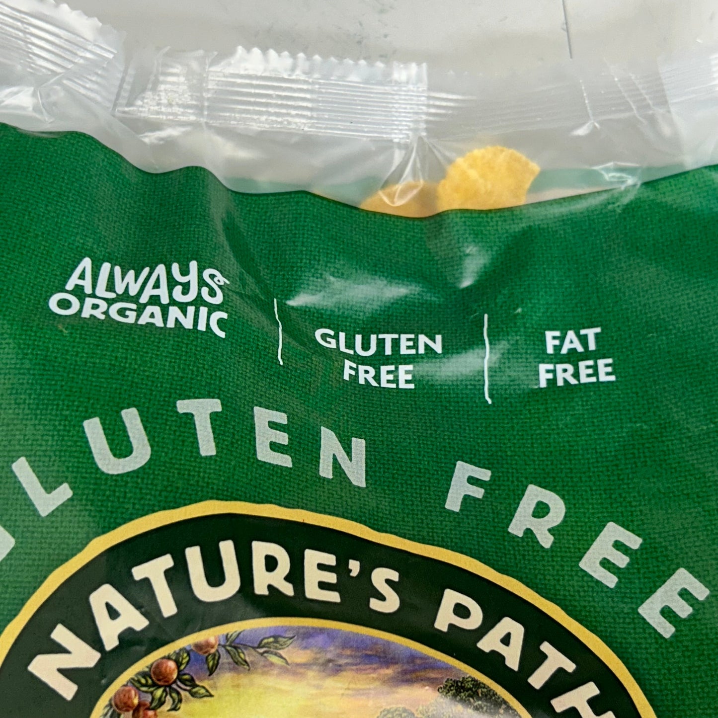 ZA@ NATURE'S PATH  (1 Box, 6 Bags Each) Organic Fruit Juice Sweetened Corn Flakes Cereal 26.4oz BB 08/26 A