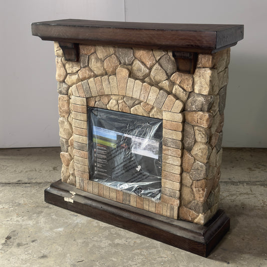 ZA@ CLASSICFLAME Stone Fire Place 18WM40070-C296 Sz 43”W x 14.5”D x 44.5”H (New Other, Minor Damage)