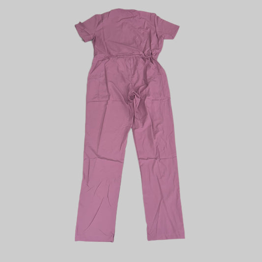 GREEN TOWN 4 Flex Scrubs Jumpsuit Cinch In Waist Women's Sz S Mauve GFX-023AST