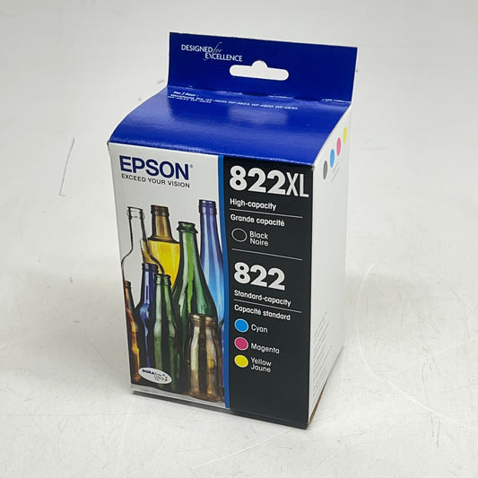EPSON (SET OF 4)  High Yield Ink Cartridges  Black, Cyan, Magenta & Yellow 822XL