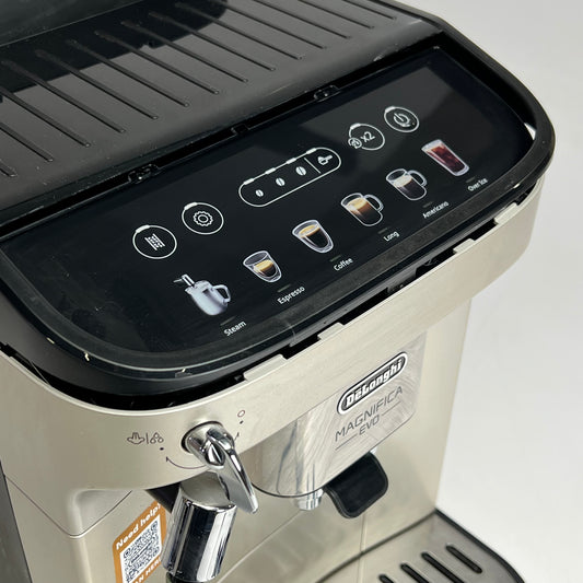 ZA@ DELONGHI Magnifica Evo Espresso Machine 6-1 Touch Recipes Silver ECAM29043SB (Return)