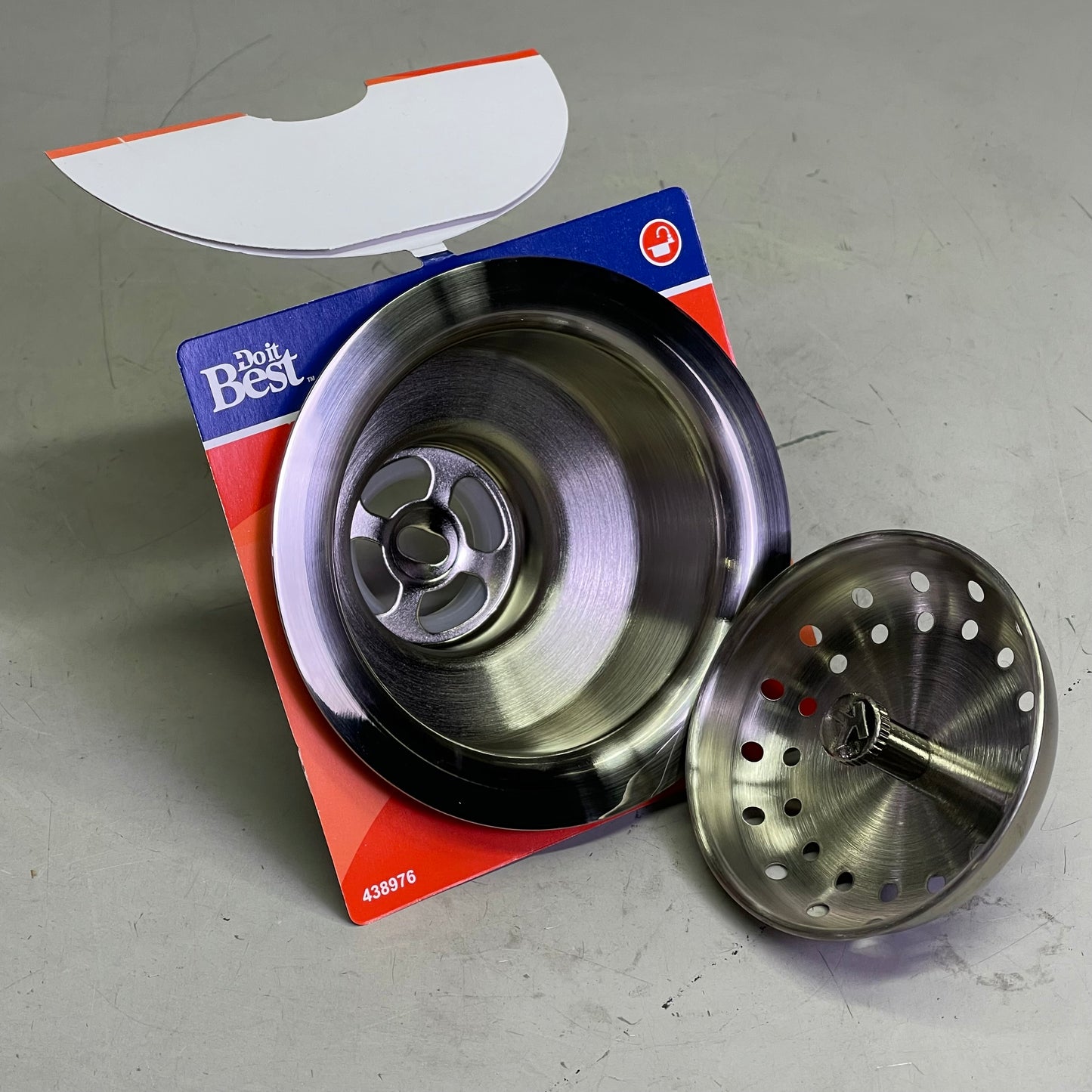 DO IT BEST Solid Brass Strainer 3-1/2" Dia Brushed Nickel DIB5435DSBN 438976