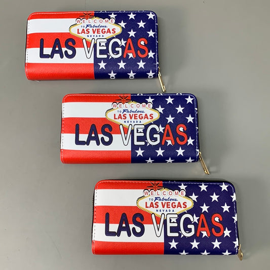 LAS VEGAS 3-PACK! Welcome to Fabulous Las Vegas Wallet Souvenirs 7.5" x 4" Flag