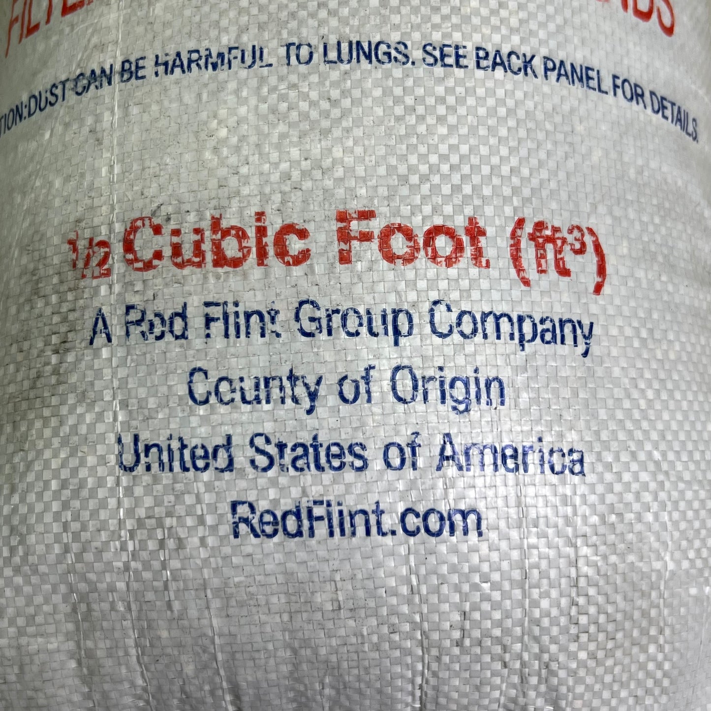 RED FLINT Filter and Industrial Sand Sz 1/2 Cubic Foot ft3