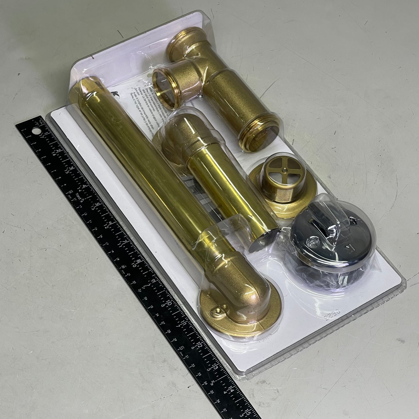KEENEY 20 Gauge Bath Drain 606RB 1-1/2" Brass W/ Polished Chrome 28630