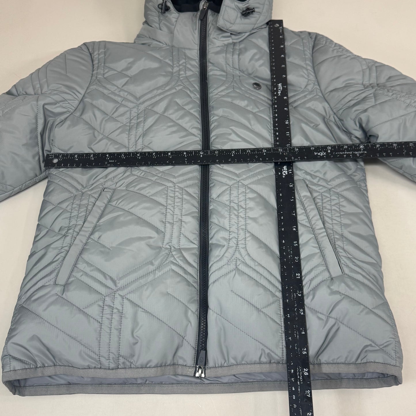 SAMSHIELD Megeve Equestrian Full Zip Up Winter Coat Men's Sz L Ore Grey