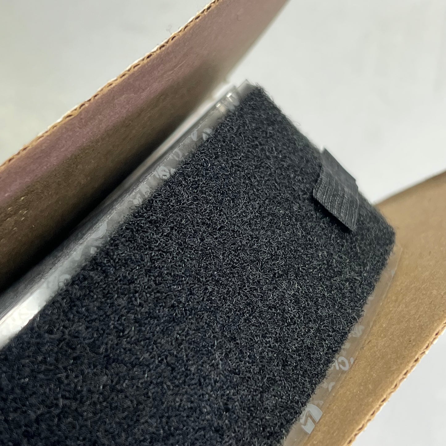 Hook & Closure Plush Textile Tape With Adhesive 100% Nylon 50.8mm x 22.9m Black 125259