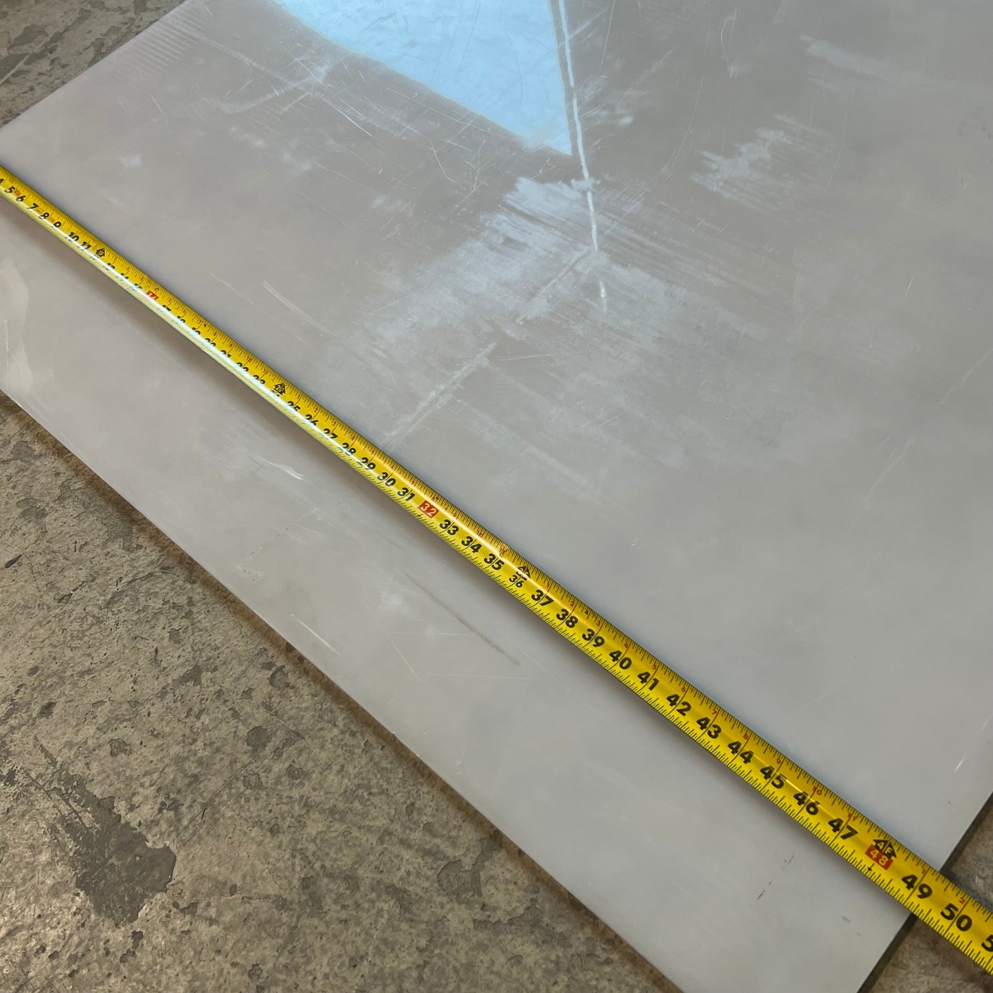 Plastic Polycarbonate Sheet Sz 96" L x 49" W, White