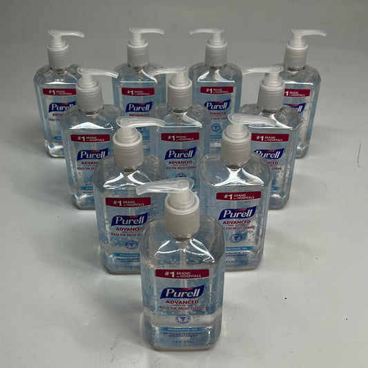 PURELL (10 PACK) Advanced Refreshing Sanitizing Gel Pump Bottle 12 Fl Oz Clear