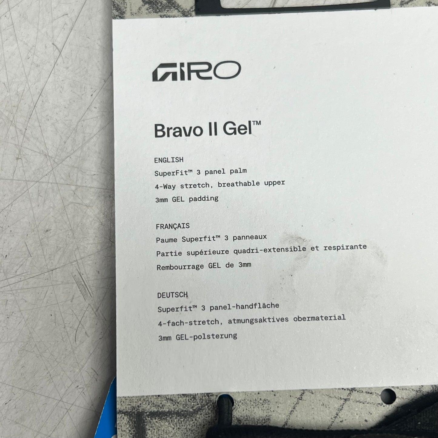 GIRO Bravo Ii Gel Cycling Gloves for Daily Riding  Men's Sz XL Stone 7200641