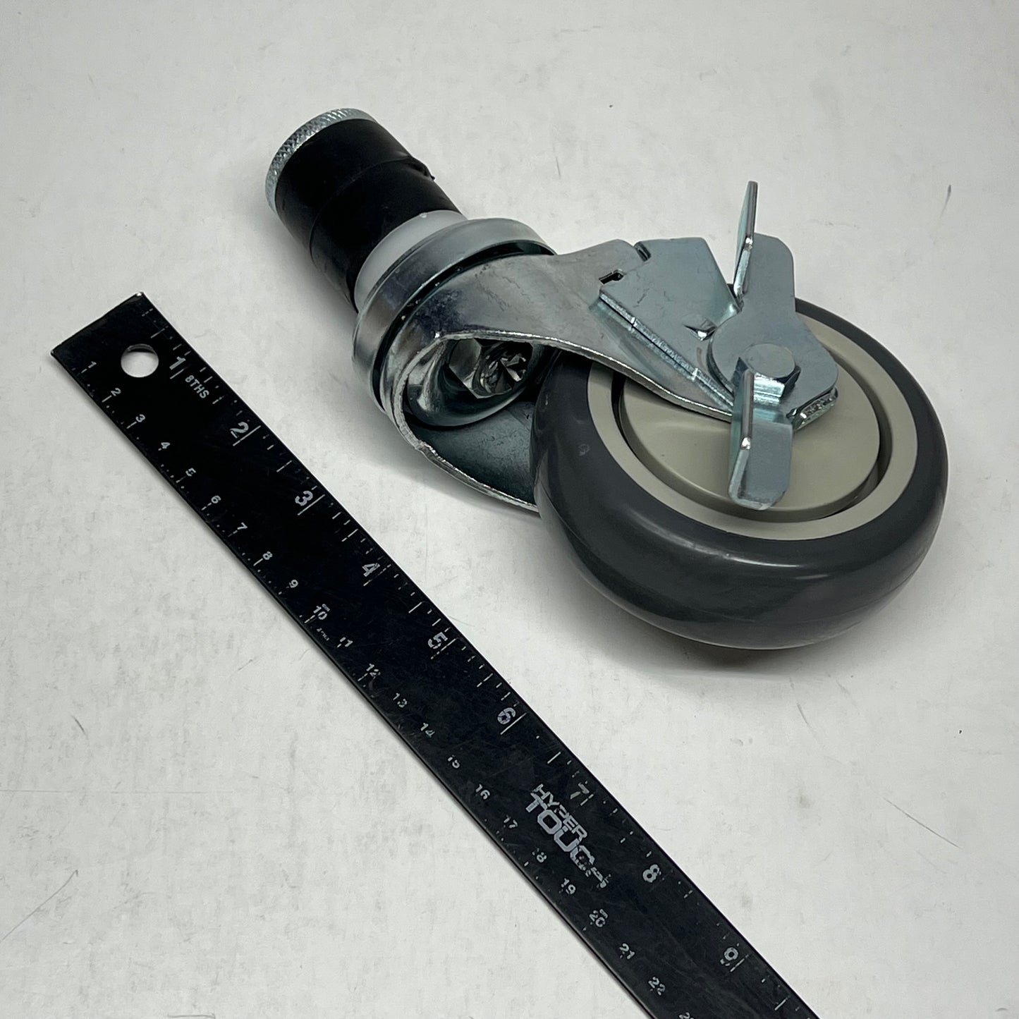 KUTLER (SET OF 4) Commercial Kitchen Prep Table Caster Wheels Grey/Silver KT-4W