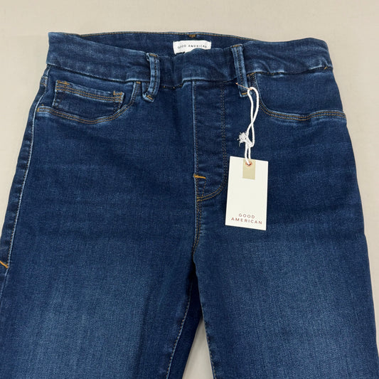 GOOD AMERICAN Power Stretch Pull On Flare Jeans Women's Sz 2/M Indigo491 GLF478TE
