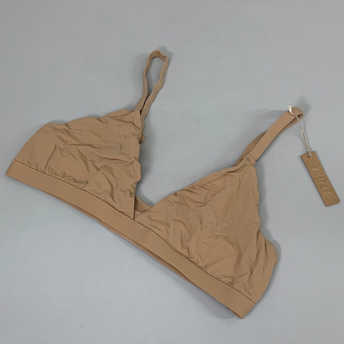 SKIMS Adjustable Triangle Bralette Fits Everybody Women's Sz L Ochre BR-TRI-2024