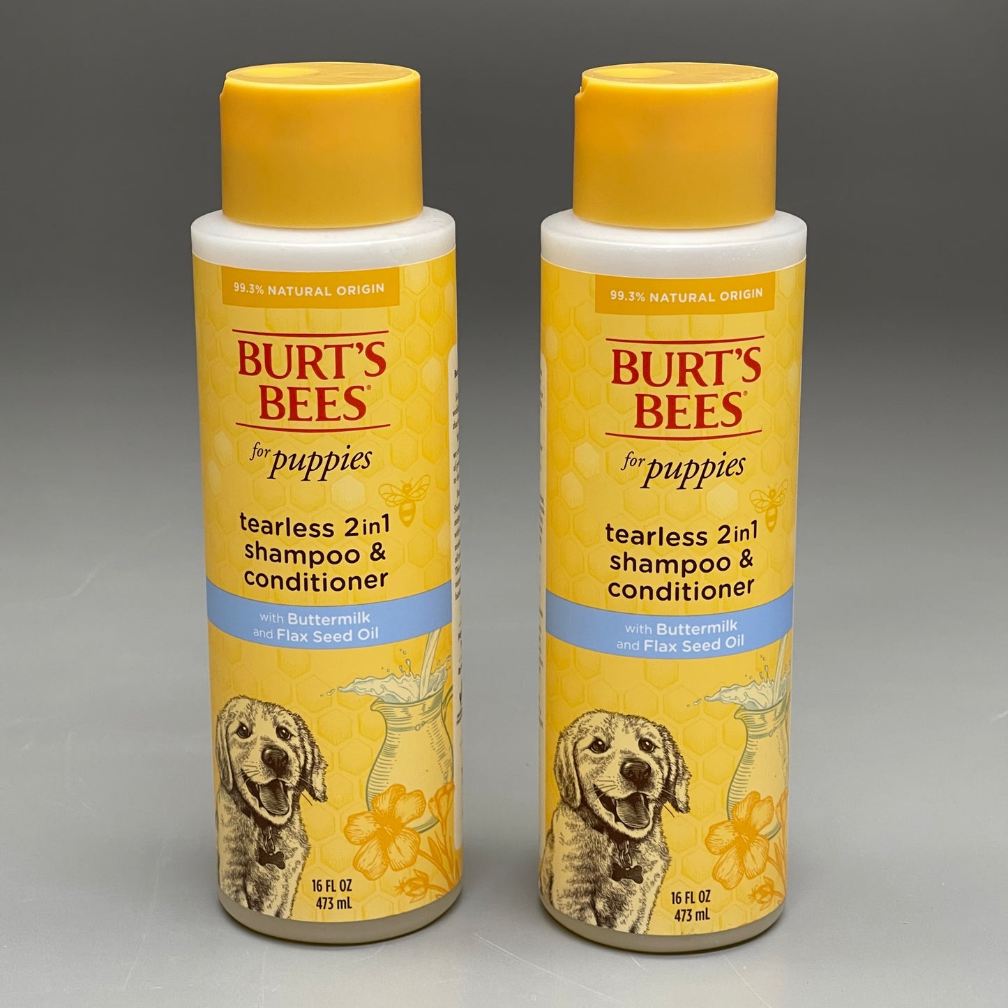 BURT'S BEE'S (2 PACK) For Puppies Tearless 2-in-1 Shampoo & Conditioner 16 oz FFP4775