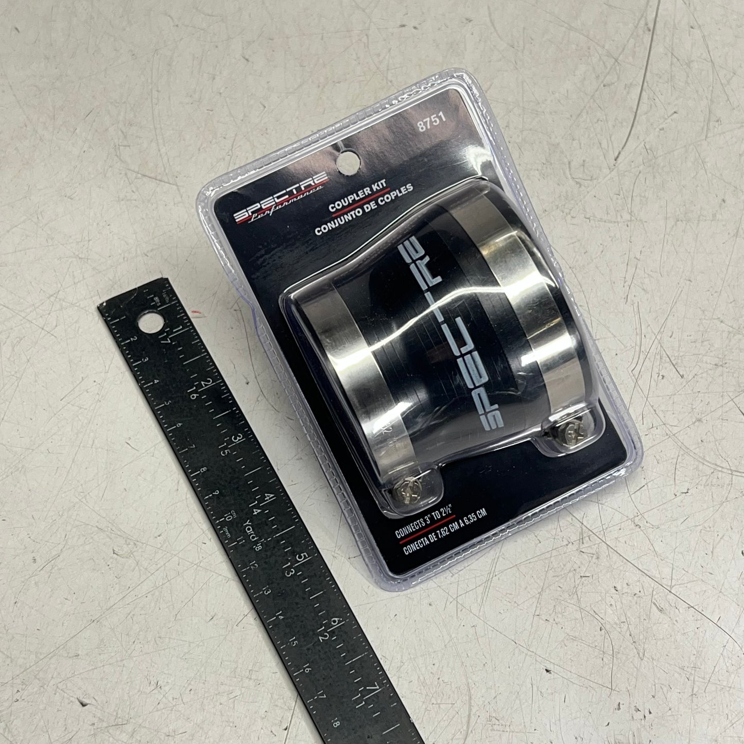 SPECTRE (3 PACK) Coupler Kit Black Pvc Stainless Steel Worm Gear Clamps 3" 8751