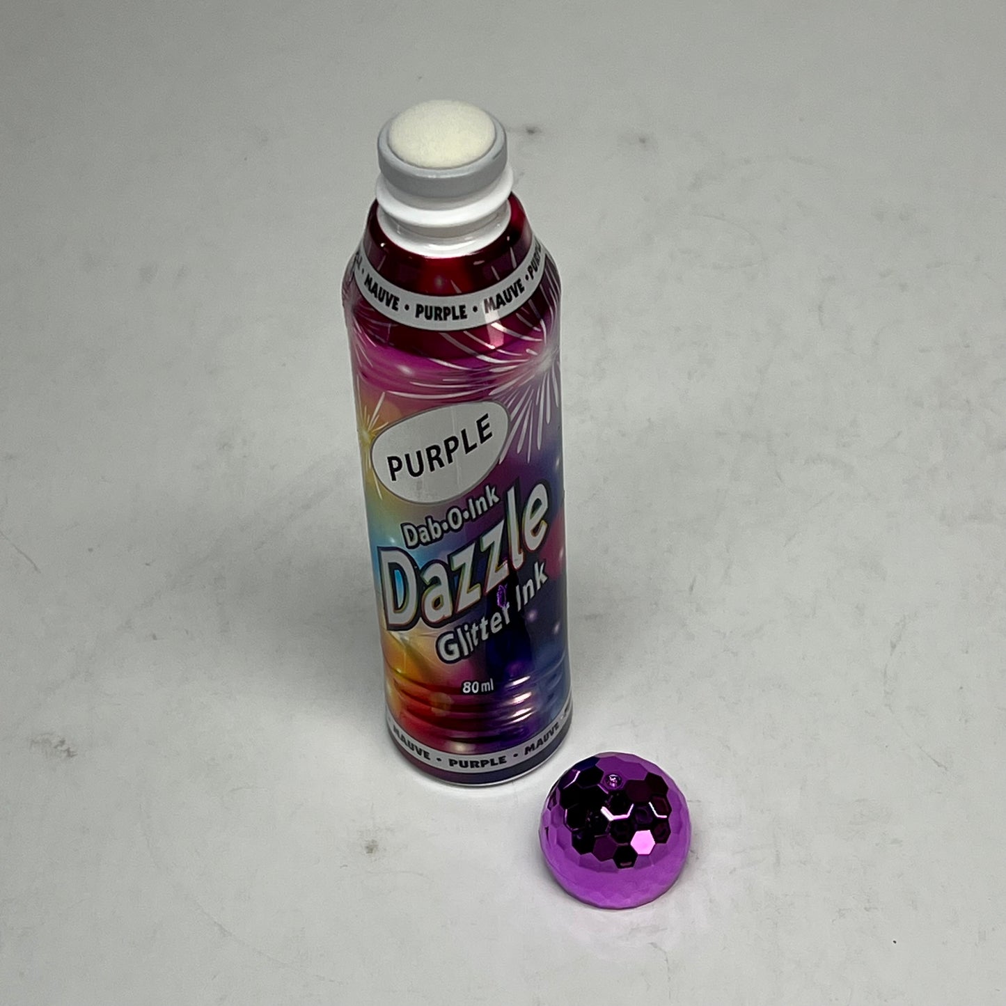 DAB O INK (12 PACK) Dazzle Shimmery Glitter Ink Bingo Dot Marker 80 Ml Purple A26