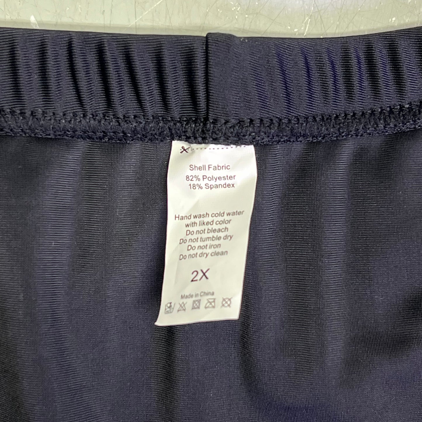 ATTRACO High Waisted Quick Dry Swim Boyleg Shorts Women's Sz 2XL Black 3418