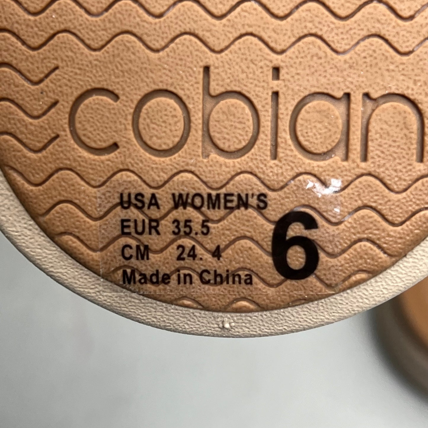 COBIAN Darby Synthetic Suede Strap Sandals Women's Sz 6, EU 35.5 Tan DAR24-230-6