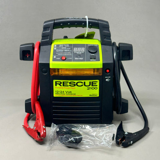 RESCUE Portable Jump Starter Power Pack Heavy Duty 12/24V Commercial 2100