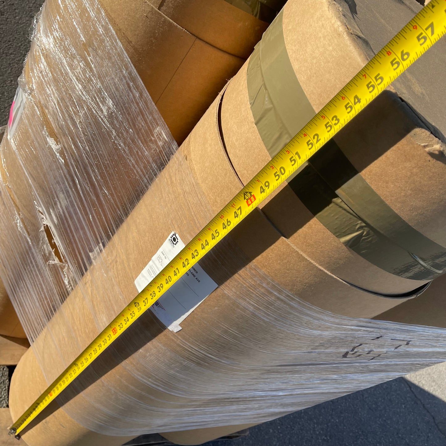 ZA@ Pallet of ENVIRO-PAK Fibre Drums 55” X 16” (AS-IS)