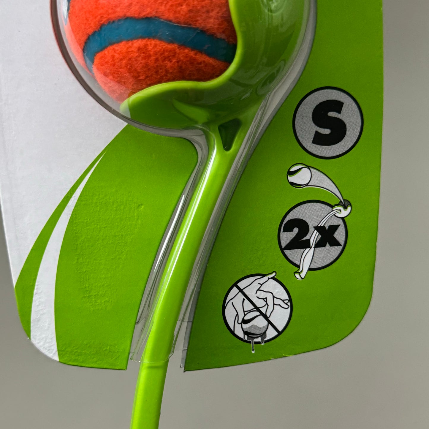 ZA@ CHUCKIT! Sport 14S Small Dog Ball Launcher & Ball Green & Orange TDHC24071D