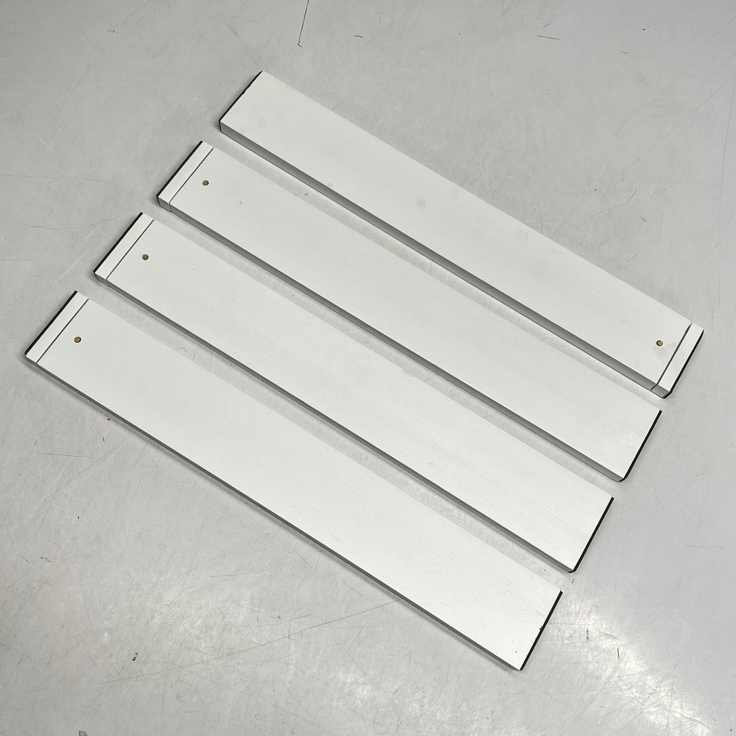 ZA@ RYQTOP (4 PACK) Bamboo Drawer Organizer Dividers 17" x 3.5" Deep White D