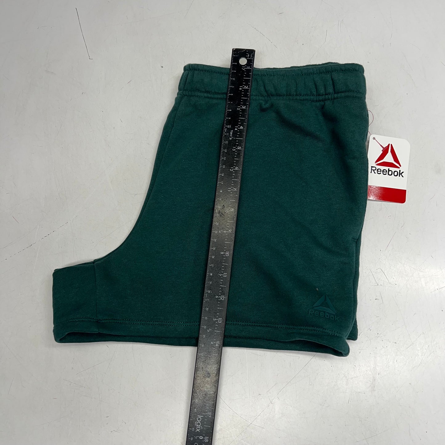 ZA@ REEBOK Weekender Shorts Fleece Lined Soft Waistband Women's Sz L Sea Moss