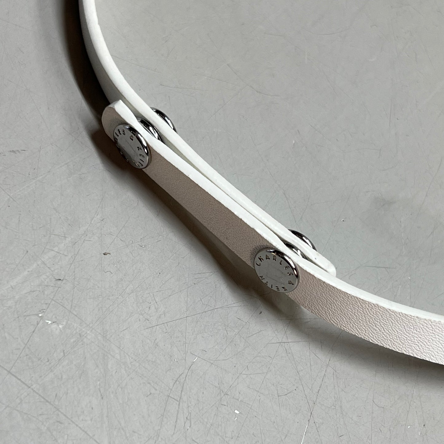 CHARLES & KEITH Rainbow Studded Shoulder Purse Faux Leather 6" x 6" (Pre-Owned)