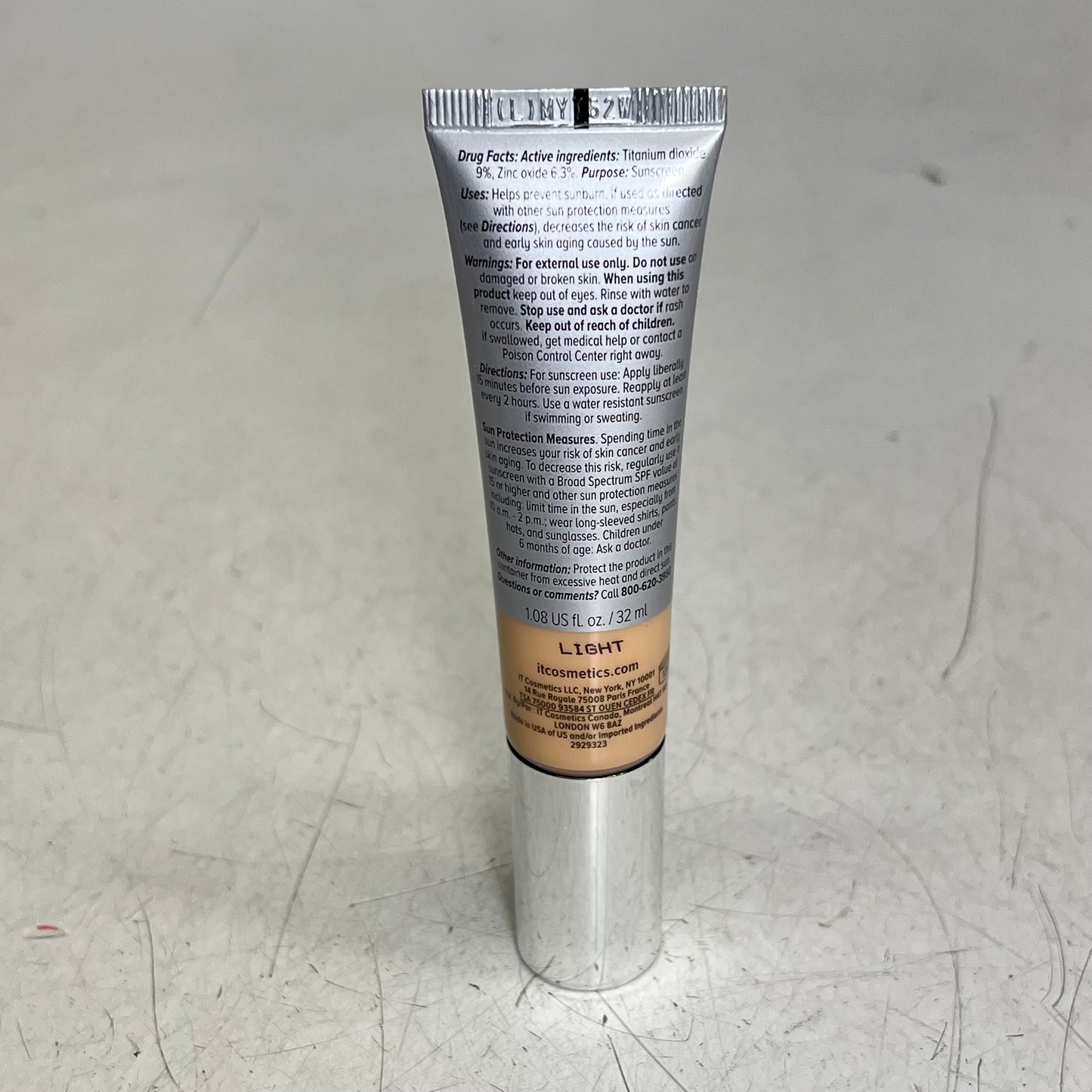 IT COSMETICS Cc+ Cream Full-coverage Foundation w/ Spf 50+ 1.08oz Light BB 05/26