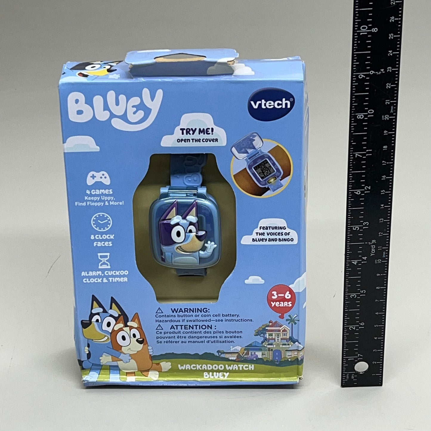 VTECH Bluey Wachadoo Watch 8 Clock Faces 4 Games & Alarm/Timer 3-6 Years 5545