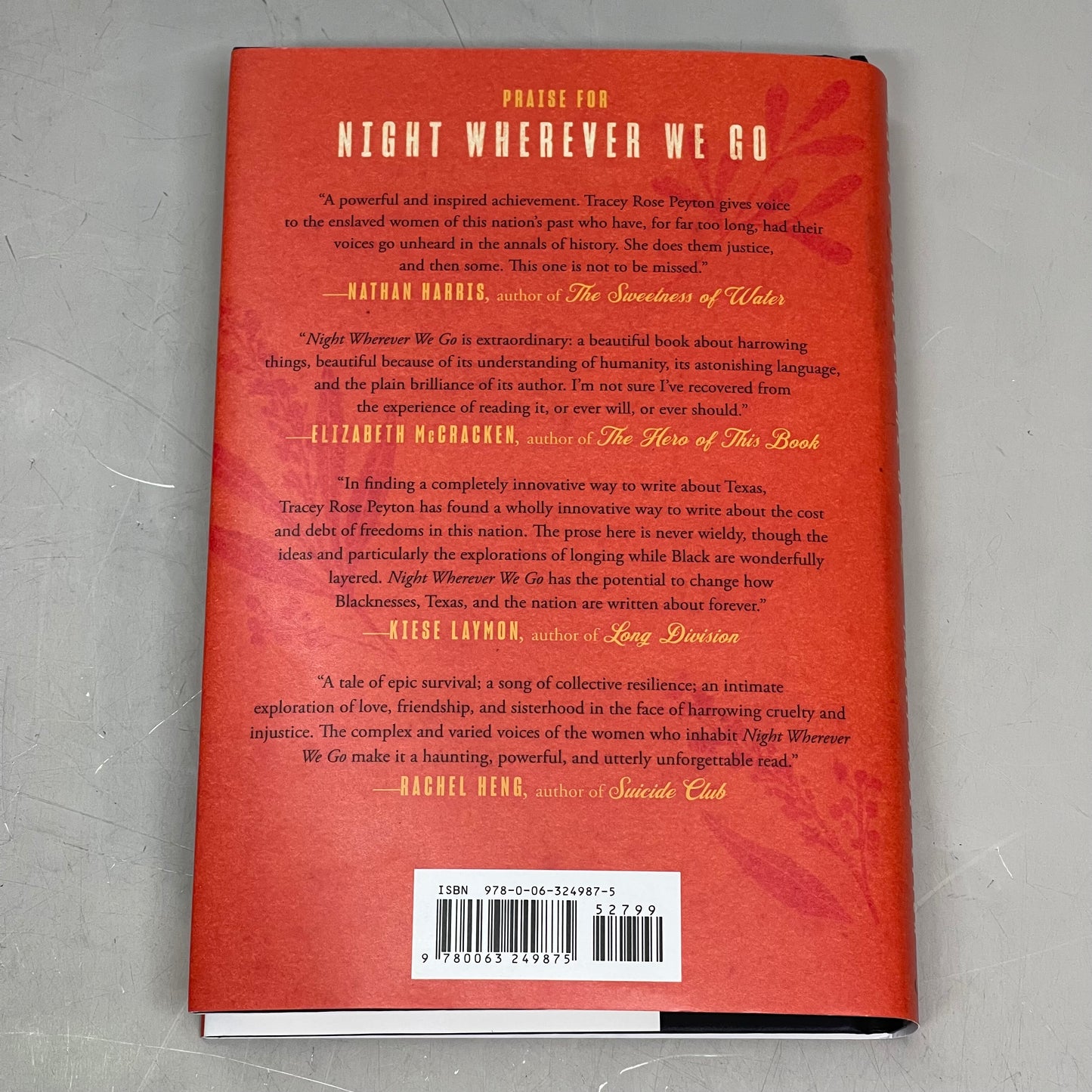 HARPERCOLLINS Night Wherever We Go, By Tracey Rose Peyton 52799