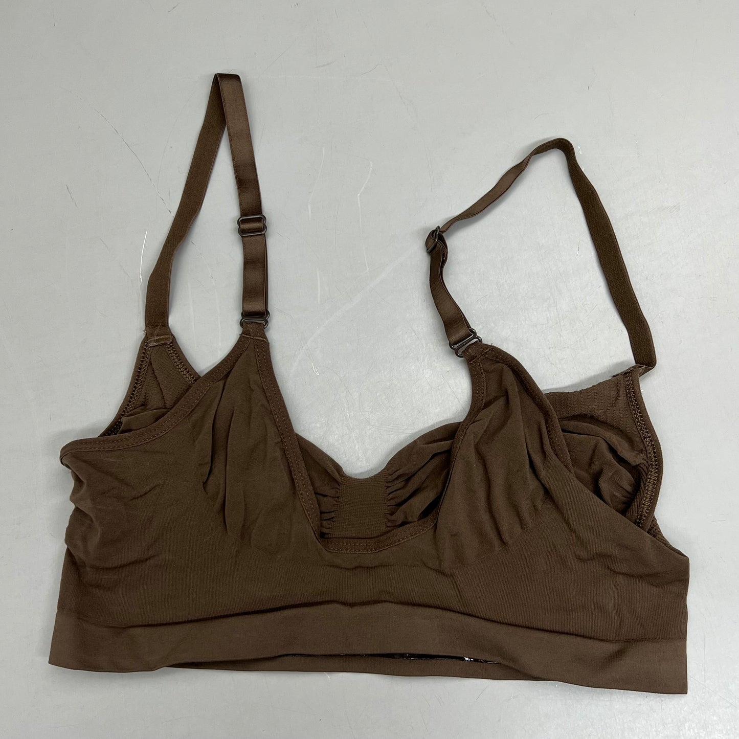 SKIMS Strong Support Seamless Bralette Pique Stitching Women's Sz 4X/5X Jasper