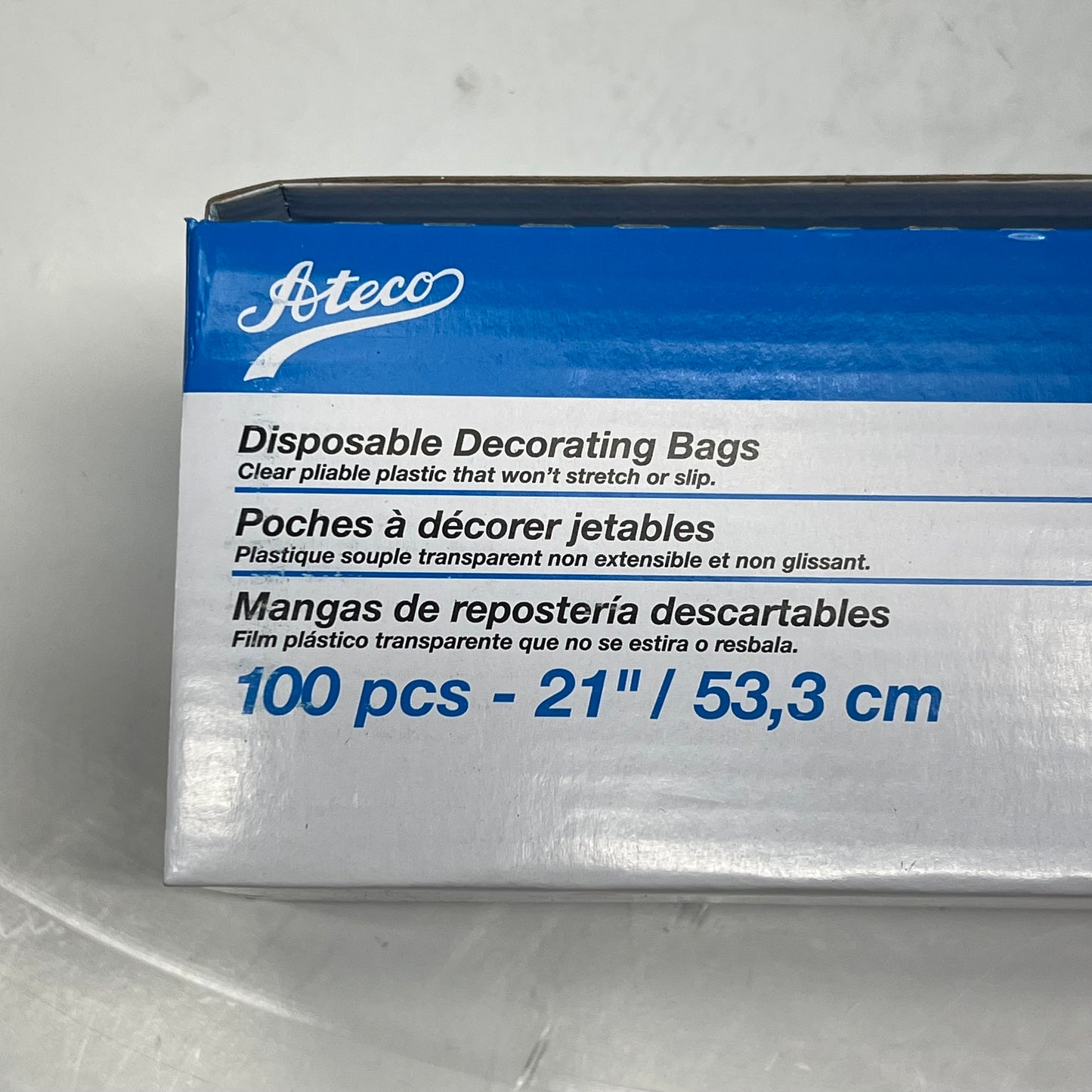ZA@ ATECO (2 PACK, 100 EACH) Disposable Decorating Bags 21" Clear
