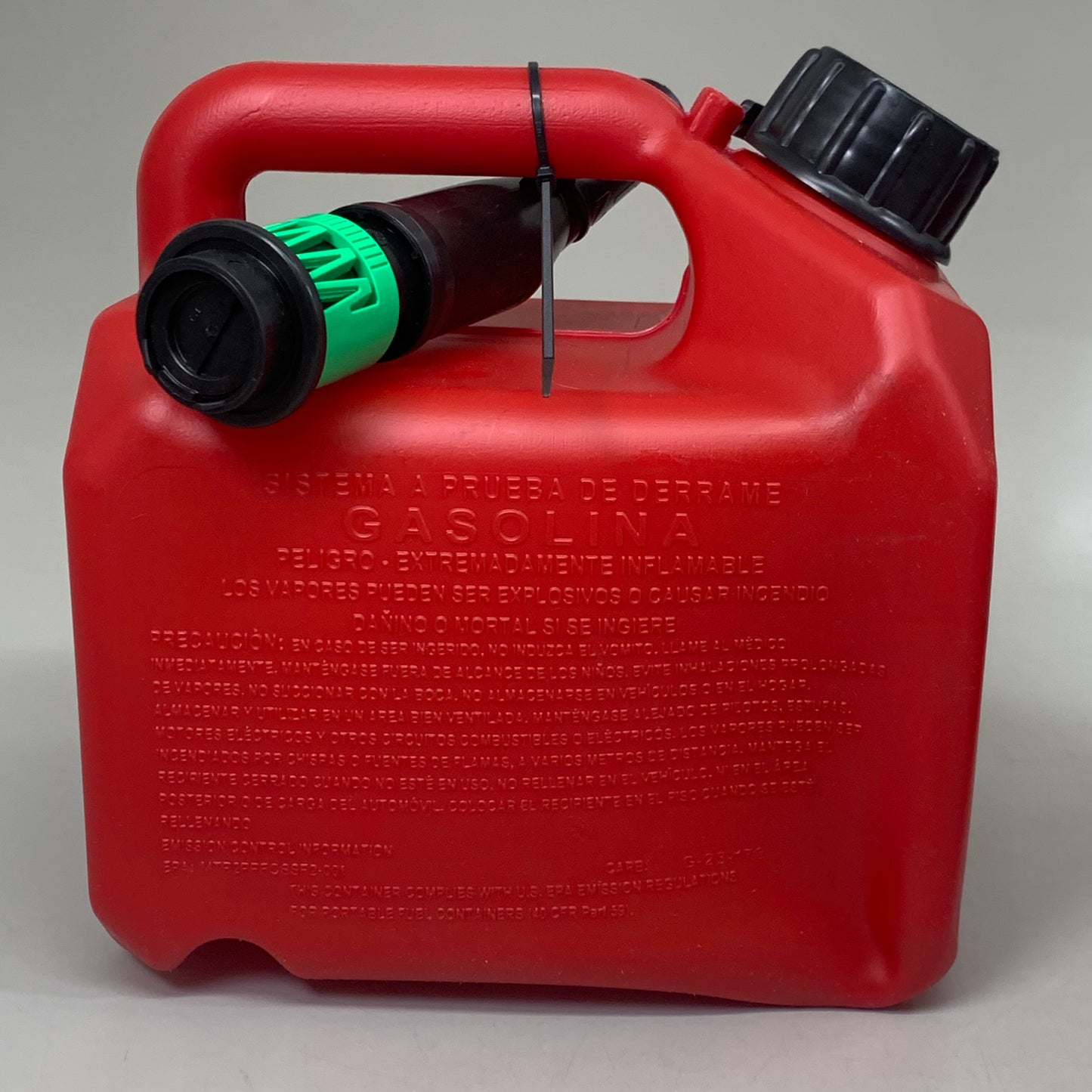 ZA@ BRIGGS & STRATTON (2 PACK) Smart-Fill Gasoline Fuel Can 1+ Gallon Comes w/ Pour Nozzle Red/Black 84013SL