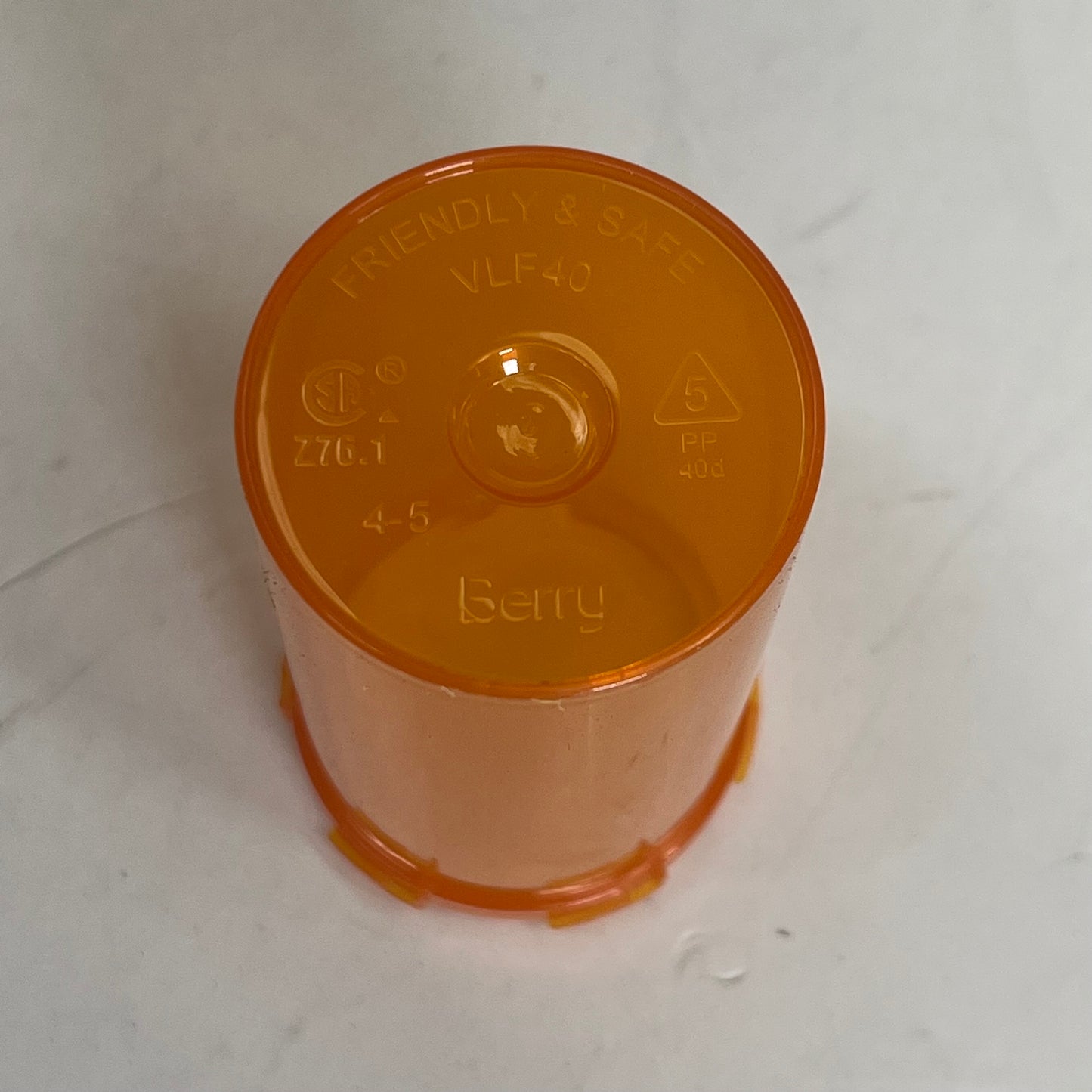 ZA@ BERRY Lot of Prescription Pill Bottles (No Caps) 2"Dia x3.5"L Amber/Orange VLF40