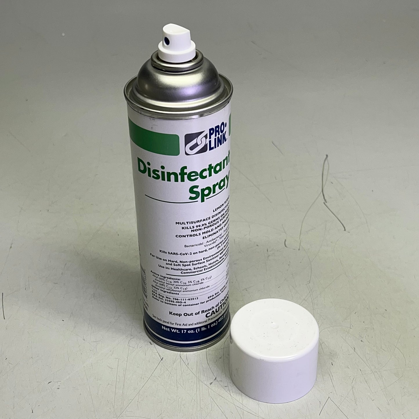 PRO LINK (2 PACK) Disinfectant Spray Multi Surface Disinfectant Lemon Scent 17oz