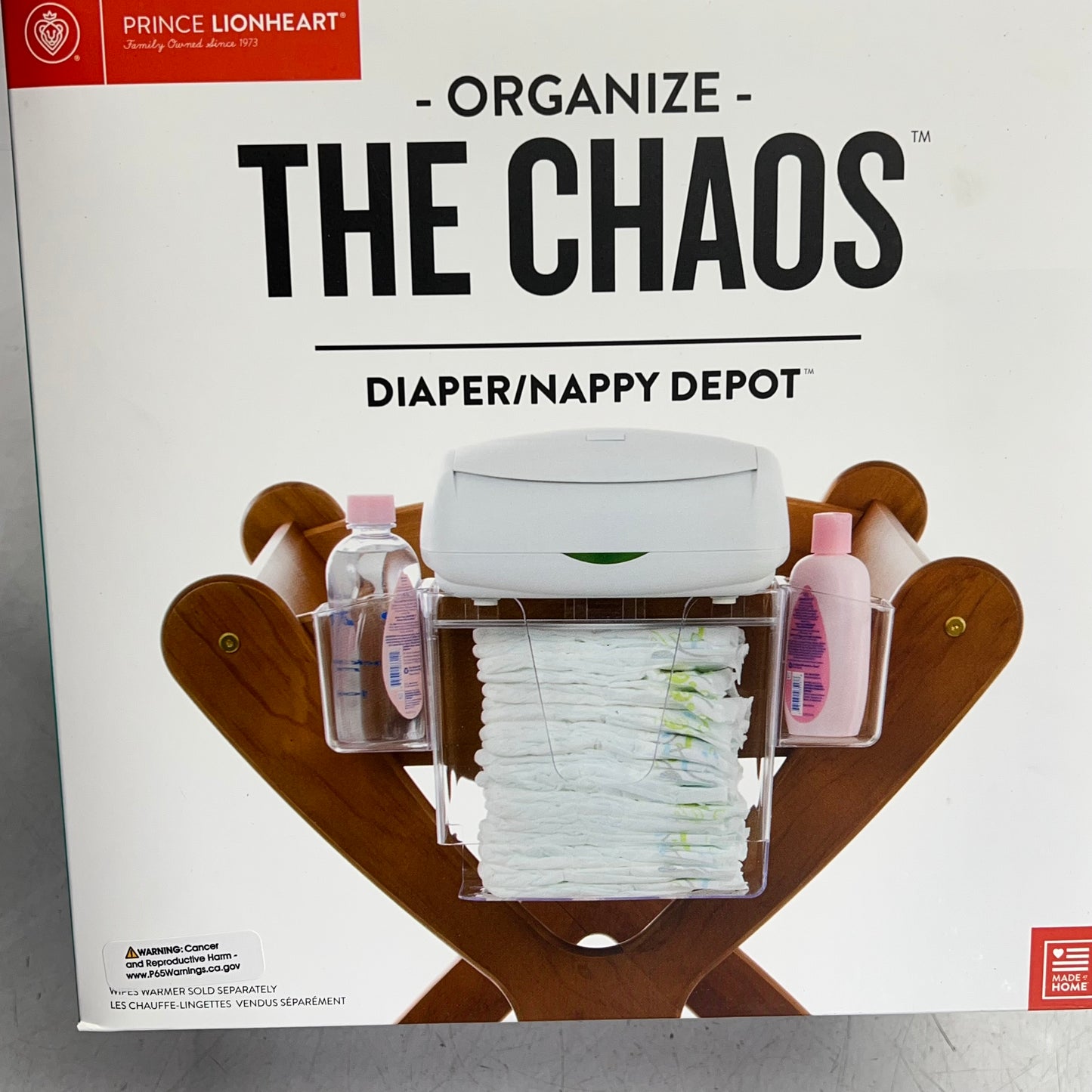 PRINCE LIONHEART Diaper/Nappy Depot Organize The Chaos 9"x6"x9" Clear 0260