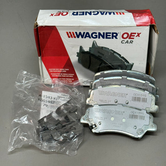 WAGNER OEx Ceramic Disc Brake Pad Set 5" x 2" Grey OEX1595