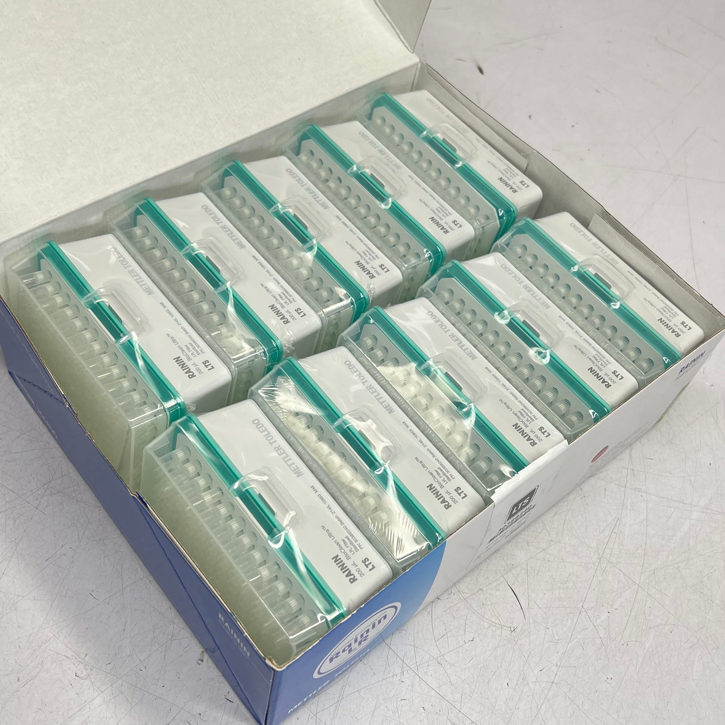 RAINN (10 PACK, 960 EACH) Pipette Tips Rt Lts 20/250 μL Max Vol Clear 30389240