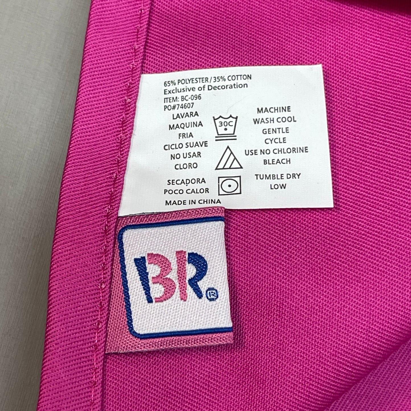 BASKIN ROBBINS 4-PACK! Uniform Waist Apron One Size Pink (New)