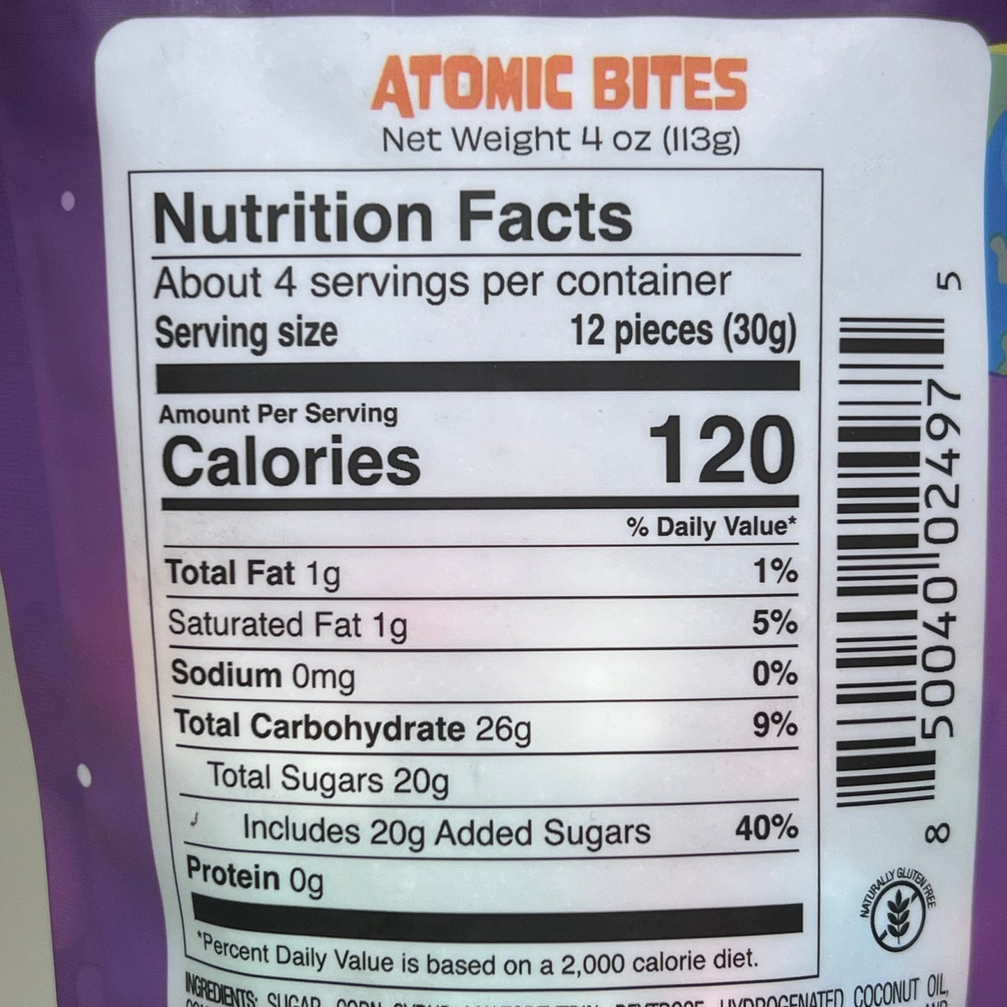ZA@ UPTOP TREATS (3 PACK) Atomic Bites Freeze Dried Candy 5 Flavors 4.0 oz BB 01/26 K