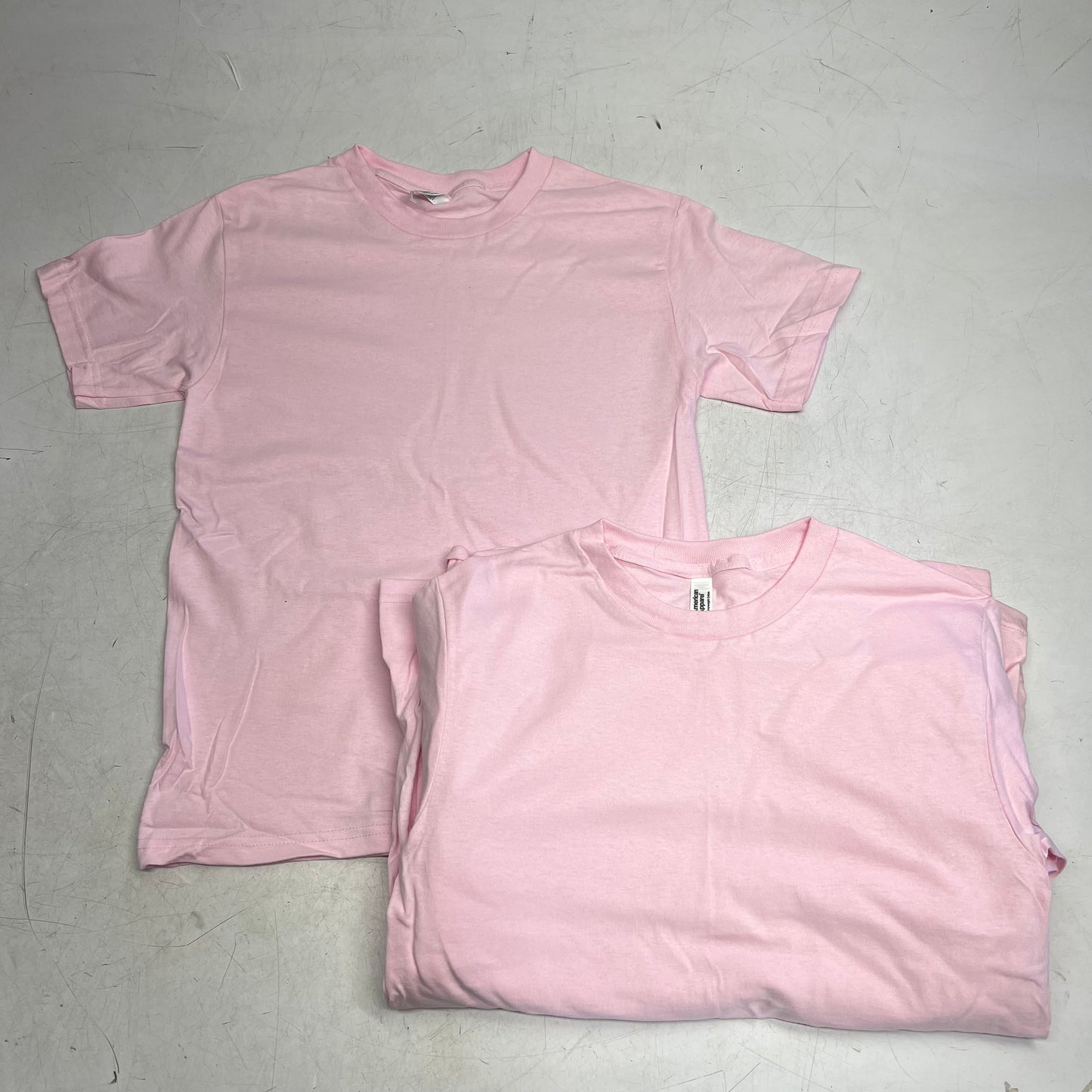 ZA@ AMERICAN APPAREL (12 PACK) Heavyweight Cotton Tee Unisex Sz S Pink 1301