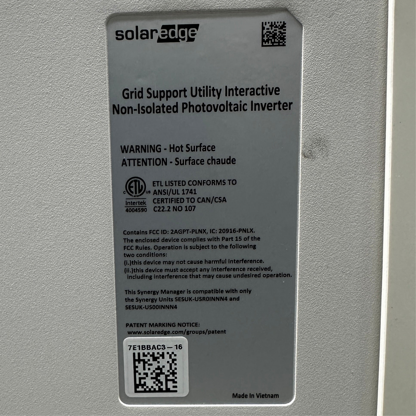 SolarEdge SE80KUS Grid Support Utility Interactive 3PH Inverter 80,000 VA